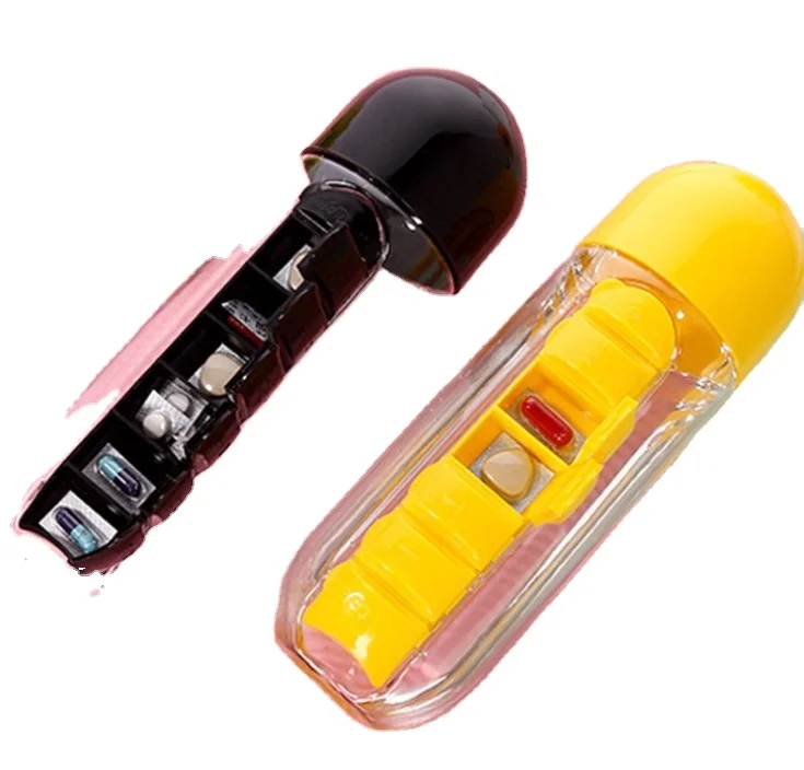 

Creative 7-Day Pill Box Cup Capsule Cup Removable 2-in-1 outdoor portable pill cup