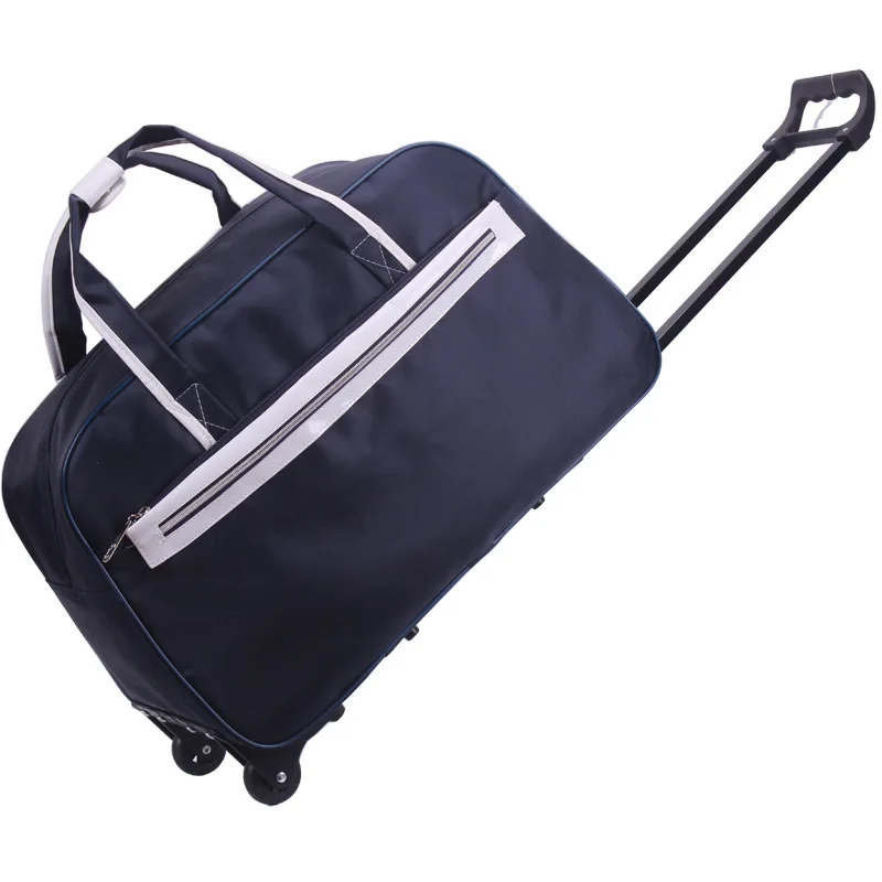 

Fashion brand design foldable waterproof duffel travel trolley bag luggage, Black