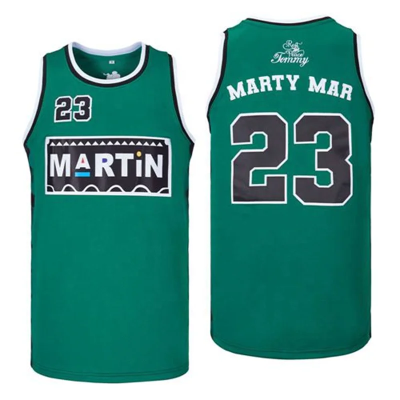 

2022 Summer Men's Brand Name MARTIN 23 Marty Marr Green Shirt, Custom accepted