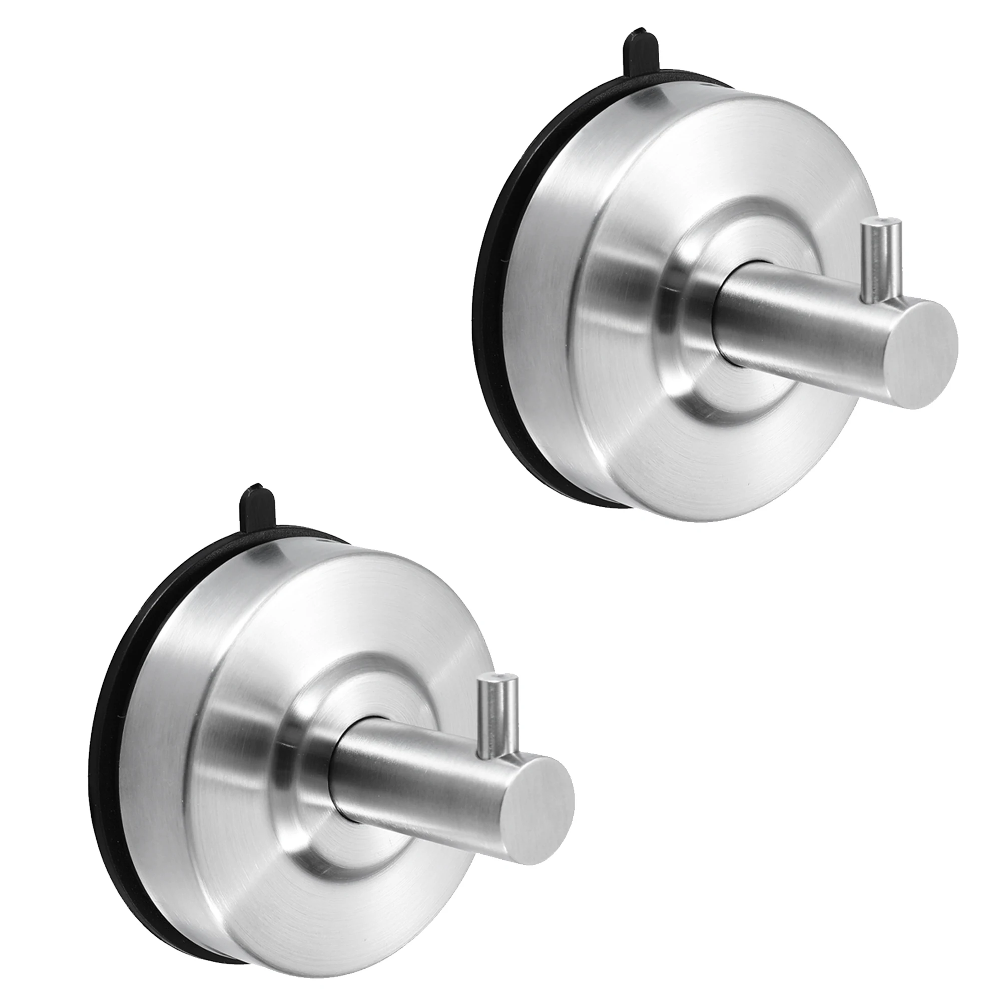 

Stainless Steel 304 Suction Cup Hook Wall Hooks For Shower, Bathroom, Kitchen, Glass Door, Mirror, Tile, Silver