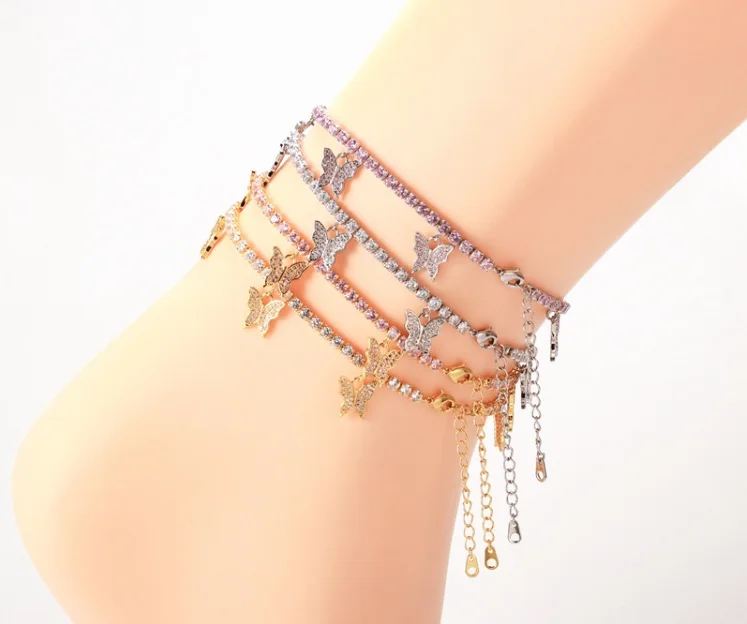 

2021 anklet for women butterfly ankle bracelet & ankle foot jewelry, Silver/gold color