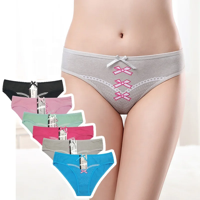 

Wholesale Girls Teen Print Underwear Woman Cotton Panty