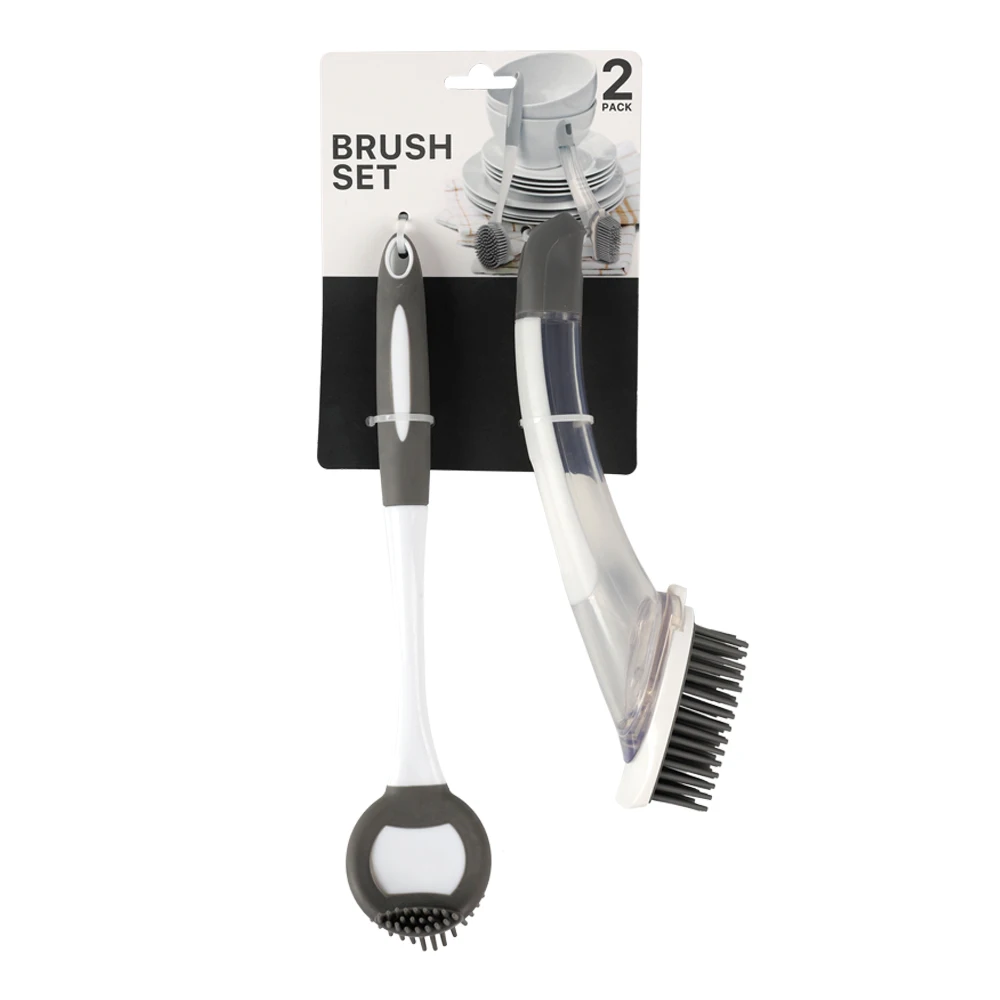 

TPR Soap Dispensing Dish Brush and Pot Brush Set