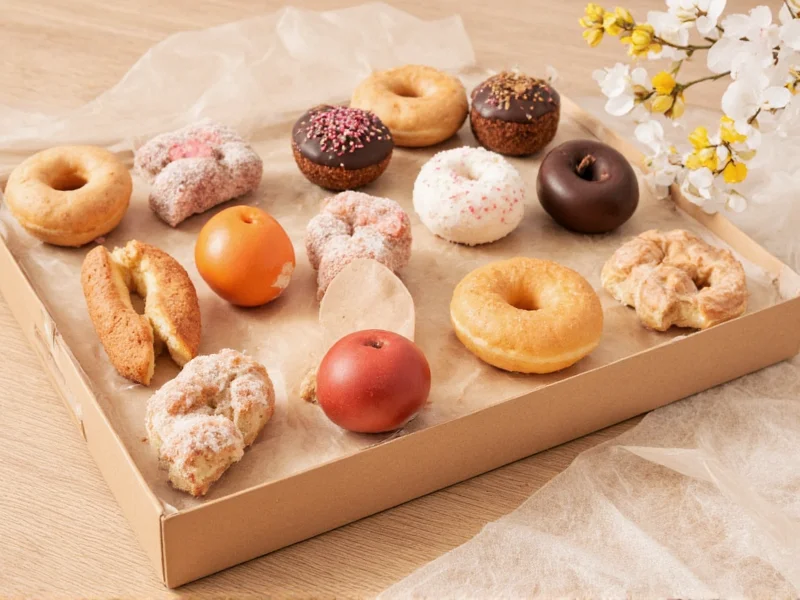 Assorted homemade donut flavor variations
