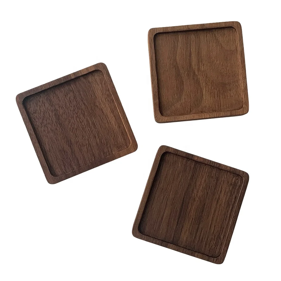 

Different size factory Directly Wholesale home decoration kitchen wooden cup coaster, Brown or customizd