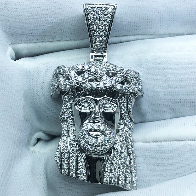 

Customized Pharaoh Jesus Avatar Iced out Real S925 Silver 9k 10k 14k 18k Gold Yellow White Moissanite Diamond Pendant