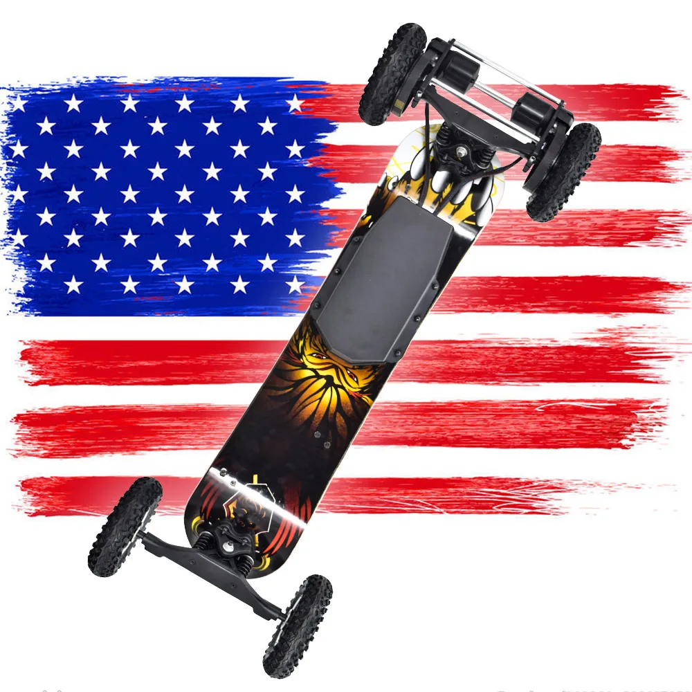 USA Drop SHIPPING 40km/h MAX Speed 10 PLY Maple High powerful Electric Longboard belt drive motor OFF road skateboard