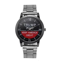 

D2020 Mens Quartz Watch USA Trump 2020 keep America Great Silver Alloy Strap Wristwatch English Letters Trump Watch