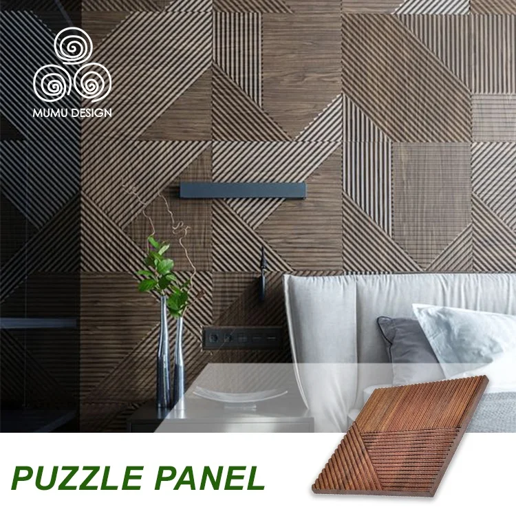 

MUMU Fast Delivery 3D Mold Wall Board Outdoor Indoor Decorative Wood Cladding Sheet Wall Panel for Living room