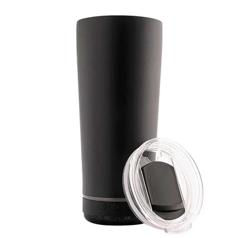 

Hot Sale Music Cup Stainless Steel Wine Tumbler Wireless Waterproof Speaker Cup Water Bottle Smart USB Charging For Gift