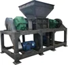 double shaft wood pallet with nail plastic crusher shredder grinder / wood pallet shredding machine