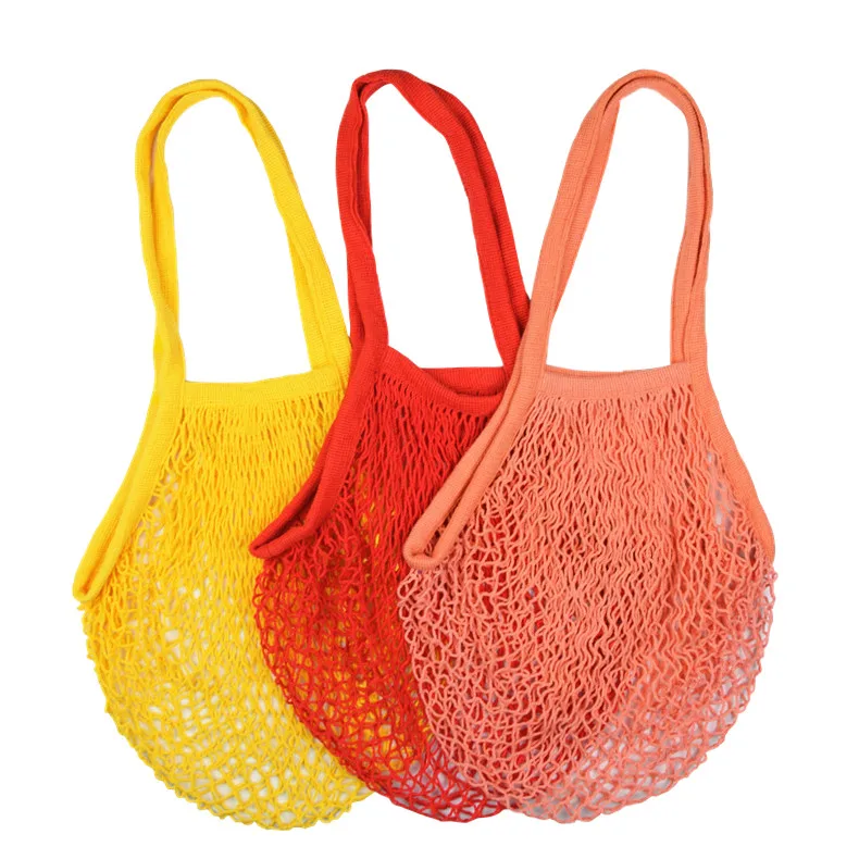 

Ecology Reusable Cotton Mesh Grocery String Net Shopping Mesh Bags, Customized color