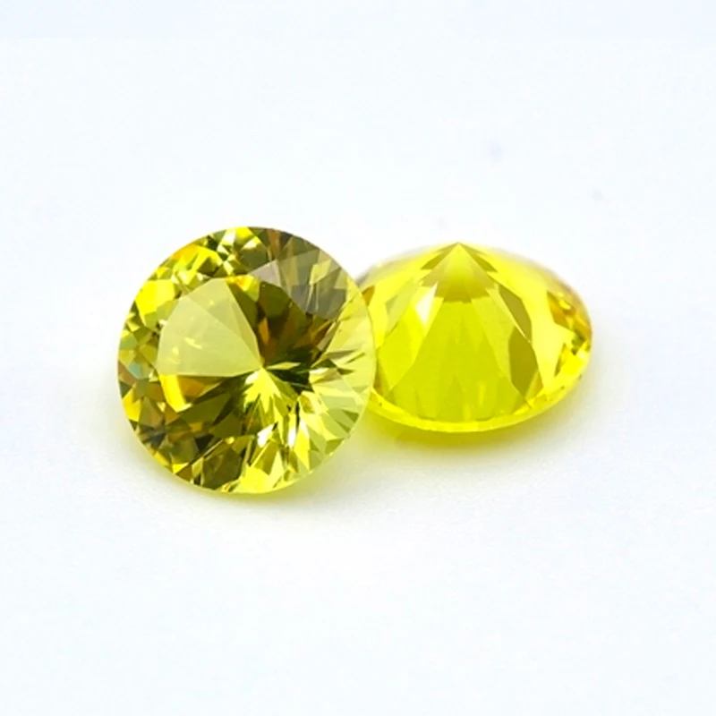 

Redleaf gems Sell stone price round shape loose yellow sapphire gemstone lab grown gems