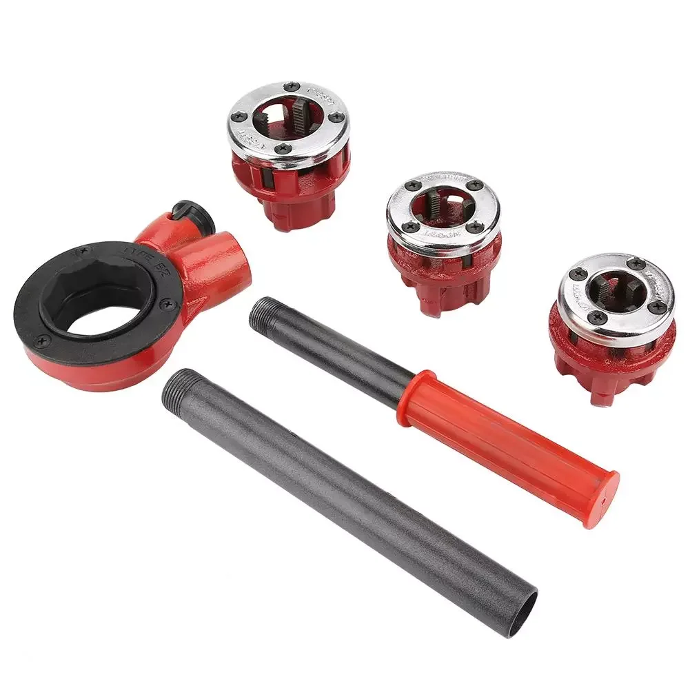 

Hot Selling Good Quality 3pcs Ratchet Pipe Threading Sets HT62-3, Red