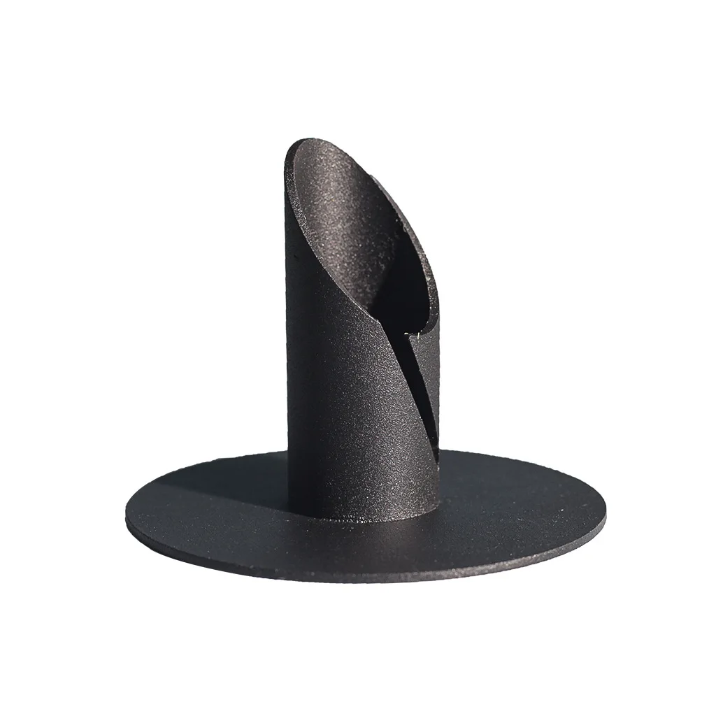 

2022 New Home Decoration Simple Solid Color Creative Bamboo Shape Metal Candle Holder