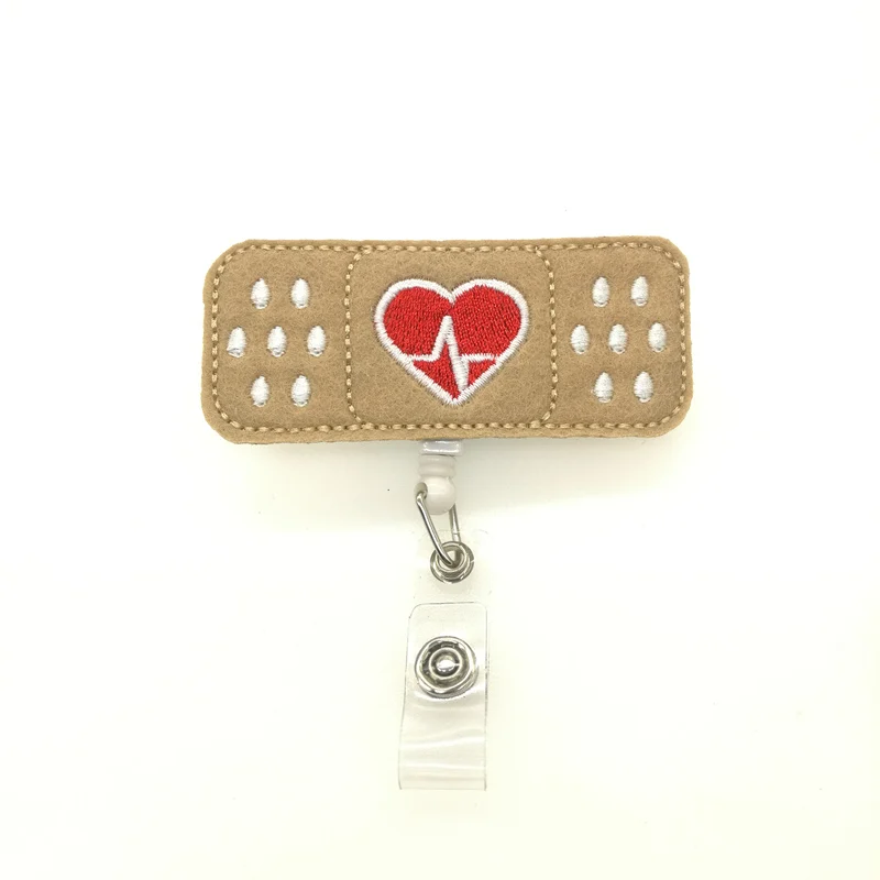 
2019 New arrivals ! Bandaid Badge Reel Holder Nursing Name Badge Holder Felt Badge Reel for Nurses, Students & Teachers Cute 
