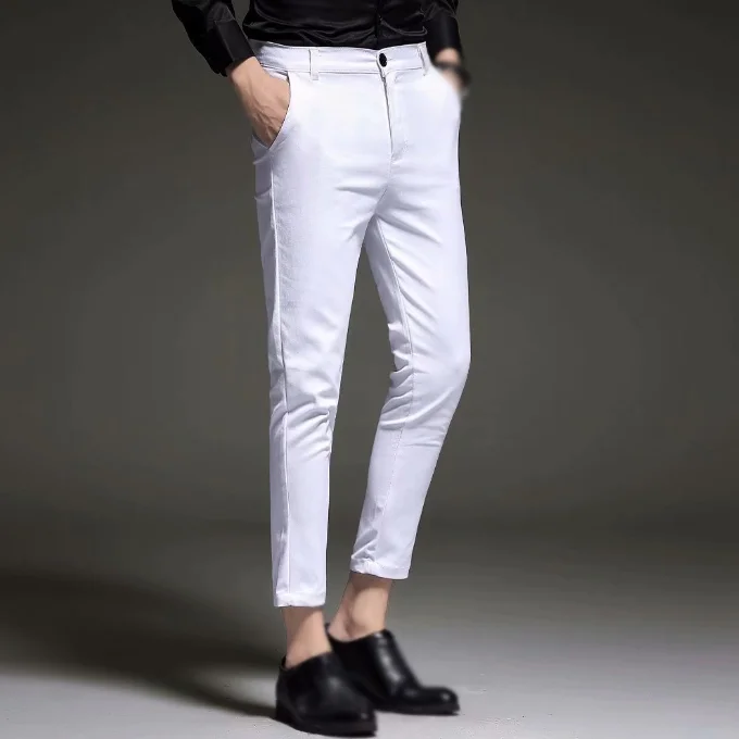 
Men Suit Pant Man Nine Cent Pants Male Casual Trousers 