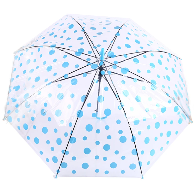2020 latest product  Long handle umbrella excellent quality Polka dot transparent umbrella