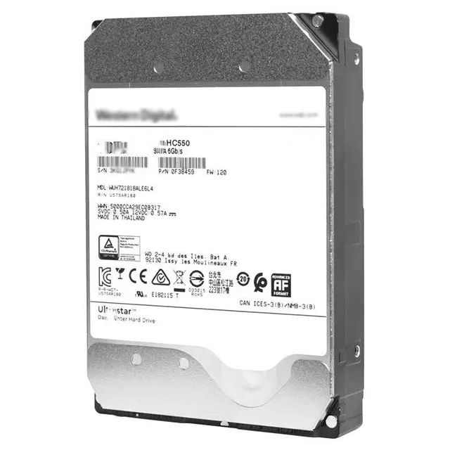 

Good Quality HC550 WUH721818AL5204 HDD 18TB 7.2k SAS 12Gb 512MB 3.5inch Server Hard Disk Internal For WD