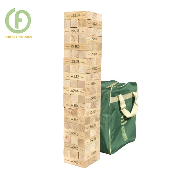 
yard games giant wooden timber tower tumbling towers building blocks set  (62041020111)