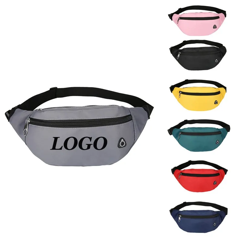 

Hot sale outdoor waterproof fanny pack colorful custom logo running belt waist bag women