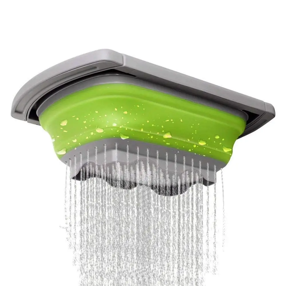 
Hot Selling Foldable Sink Kitchen Rectangle Strainer Collapsible Vegetable Fruit Silicone Collander Strainer 