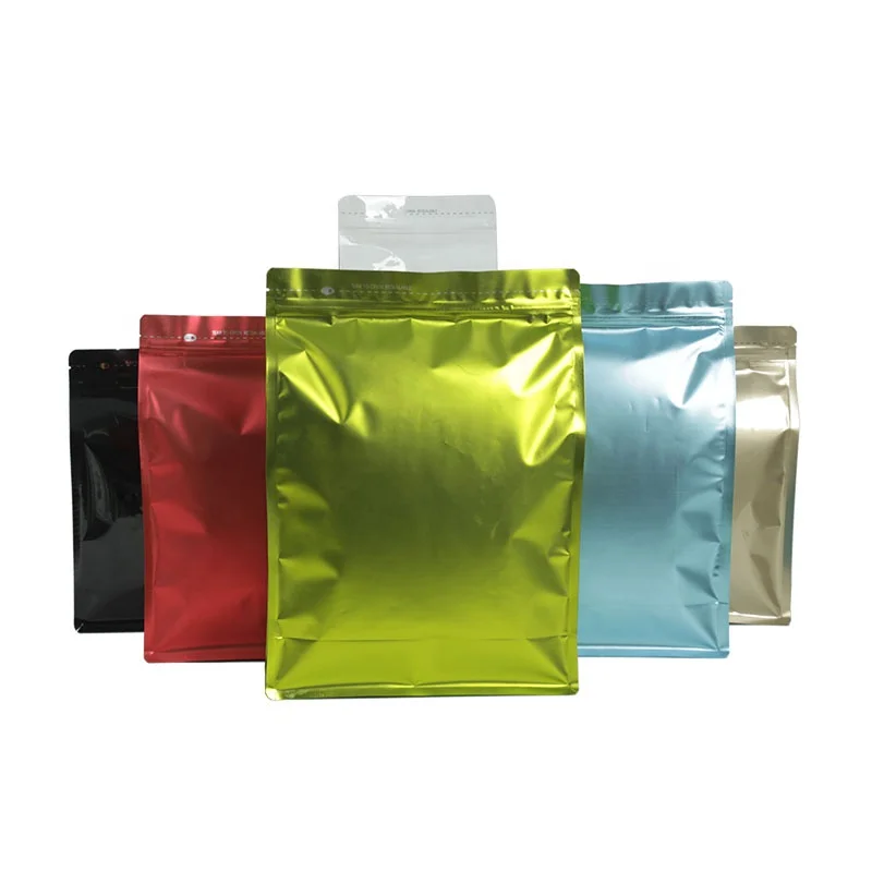 

ready in stock colorful Flat Bottom Pouch Eight Side Seal Bags Stand Up Resealable ZipLock Bag