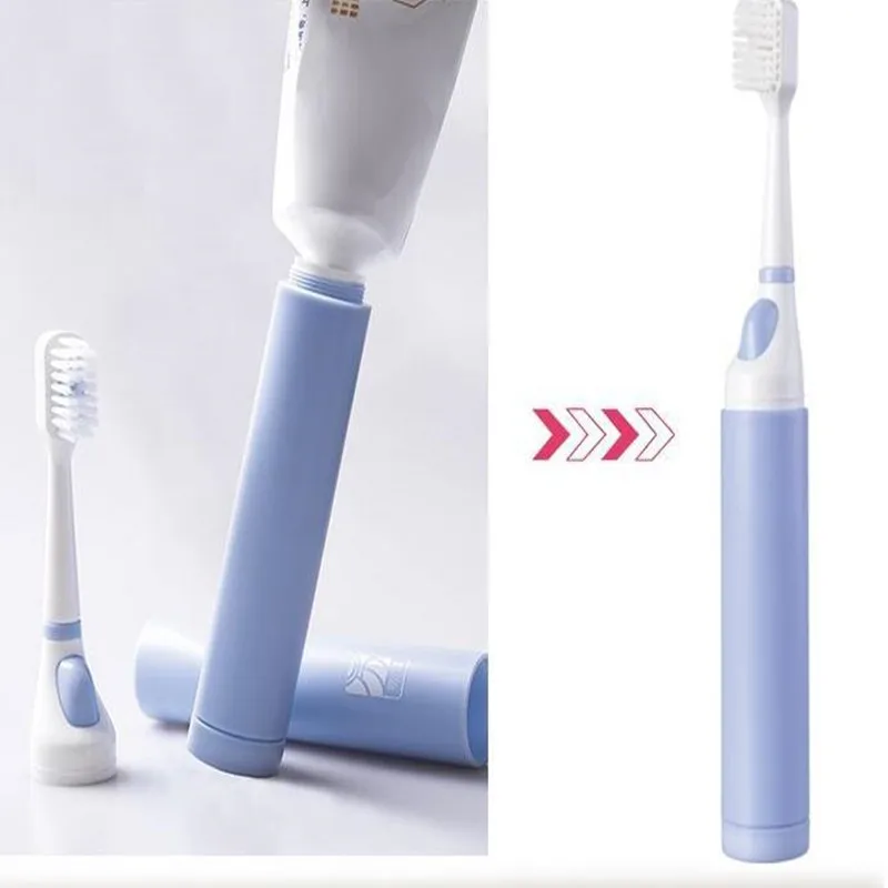 

Portable Travel Toothbrush Outdoor 3 in 1 Tooth Brush Pen Style Designed Travel Toothbrush Squeezer Travel Essentials