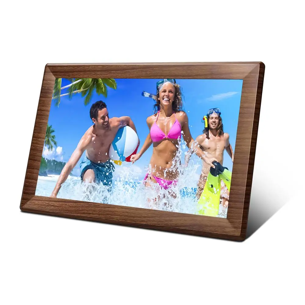 

Picture and Loop Video Bulk Wood-grain Slim LCD Electronic Digital Photo Frame 10 Inch