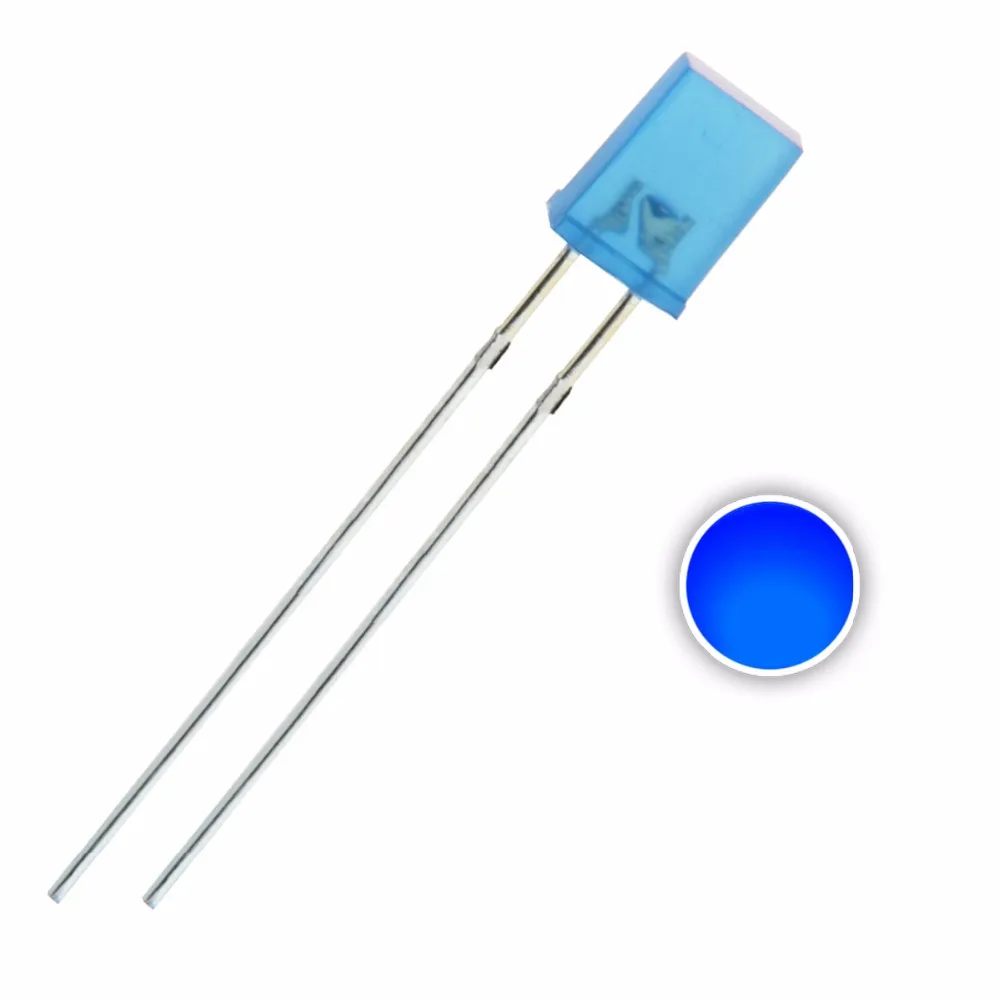 Rectangular 2X5X7mm Blue Diffused LED Diode Square 257 LED Light Emitting Diode