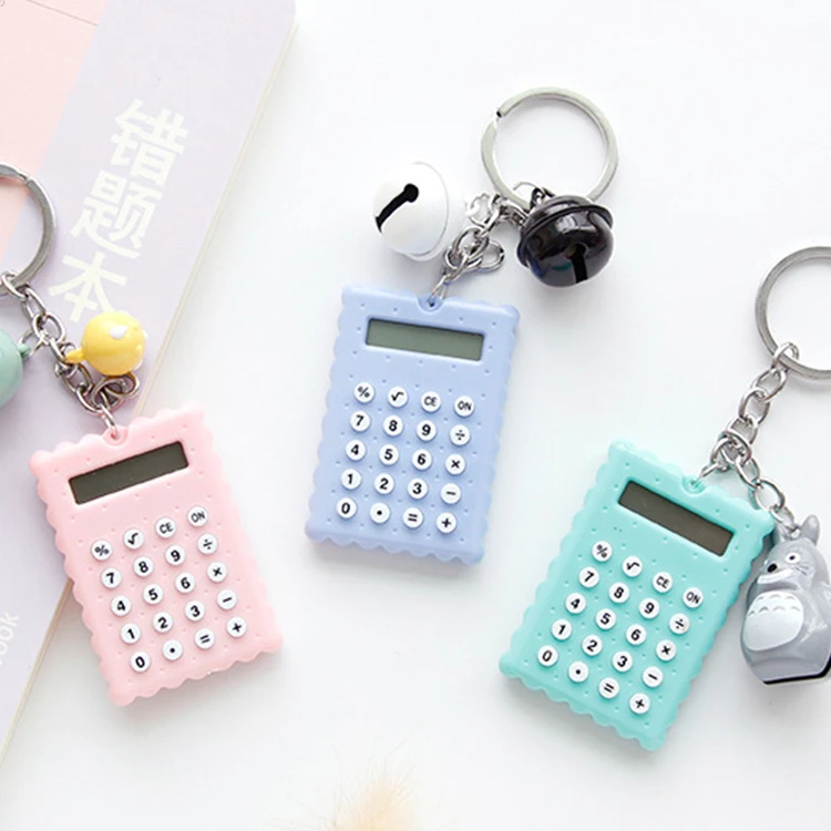STUDENT MINI ELECTRONIC CALCULATOR BISCUIT SHAPE SCHOOL OFFICE SUPPLIES  ALL 