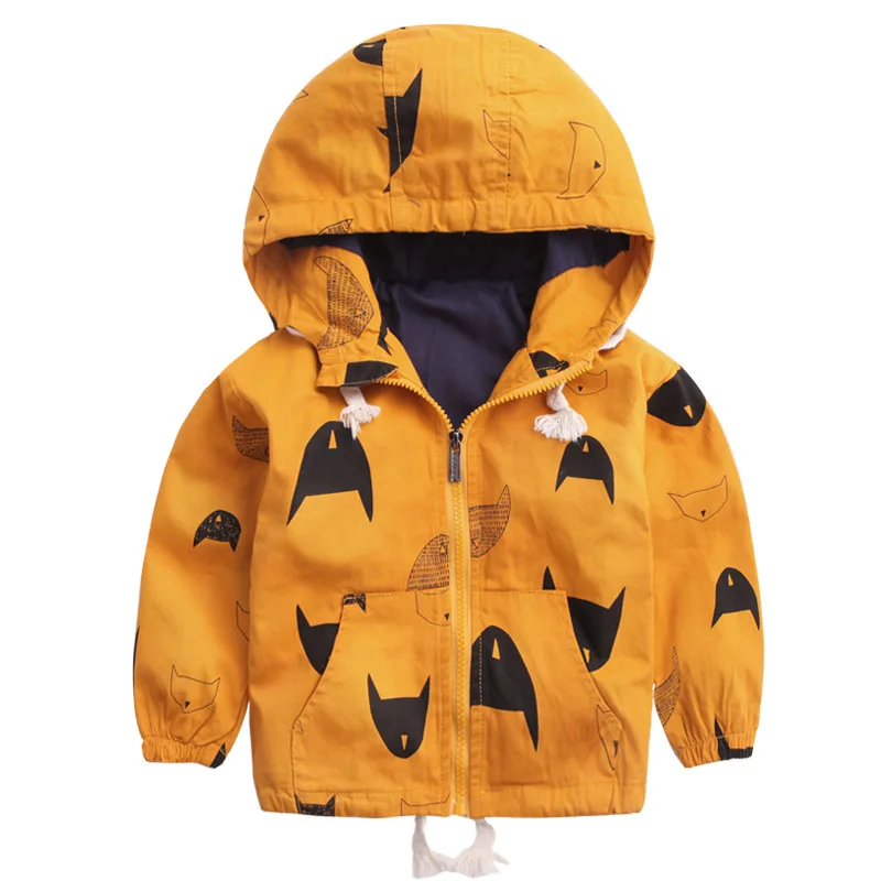 

Winter Fleece Jackets For Boy Trench Children's Clothing Hooded Warm Outerwear Windbreaker Baby Kids Coats