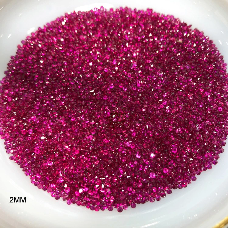 

Natural Gemstone Round Red Loose Natural Ruby Stone