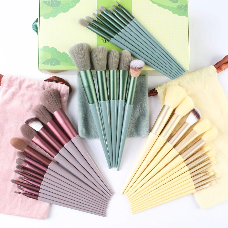 

13 Pcs High Quality Free Sample Cosmetic Eye Makeup Brushes Makeup Brush Set Private Label