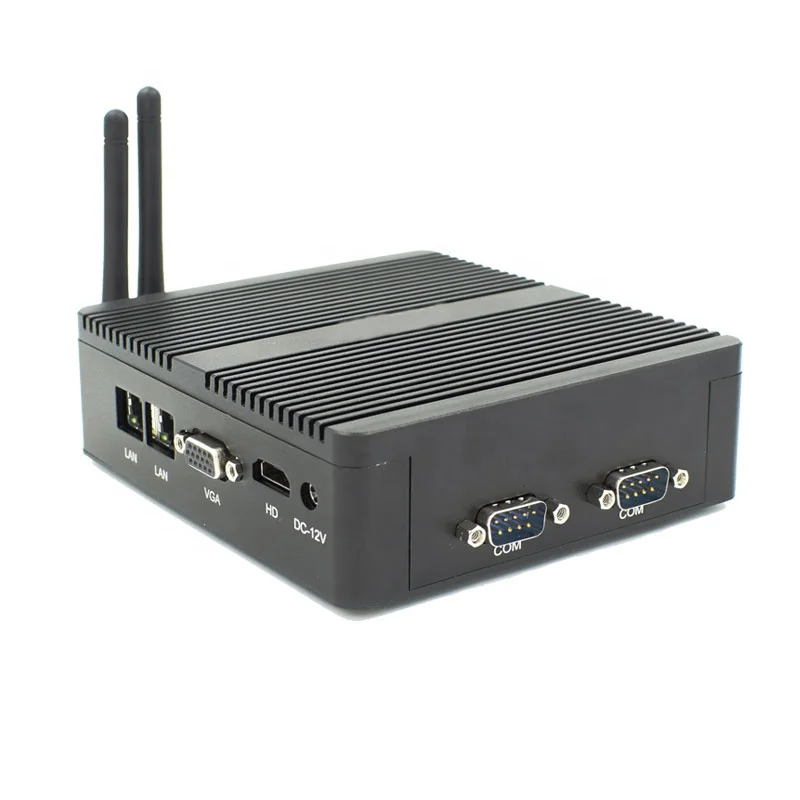 

Fanless Mini PC In tel Ce leron J1900C Dual Gigabit Ethernet 2*RS232 COM HD VGA 4*USB WiFi Win dows 10 Linux Industrial Computer