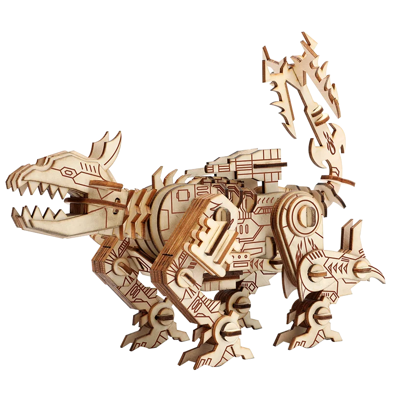 
Amazon Hot Selling Parent-child Educational Model Building Adult Wooden Toys Robot Dog 3D Wooden Puzzle Games for Kids 8+ 