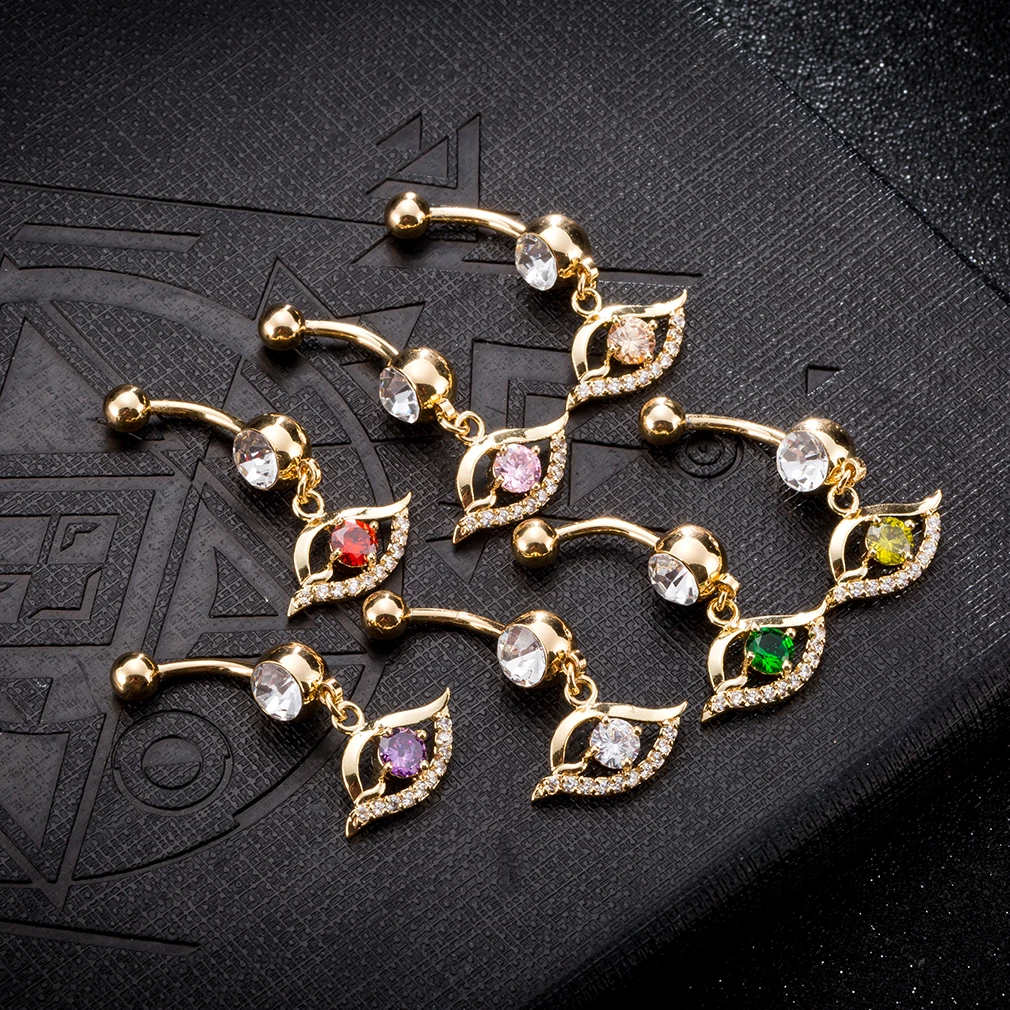 

Fashion Hollow fashion Eye Body Piercing Jewelry Crystal Navel Belly Button Ring