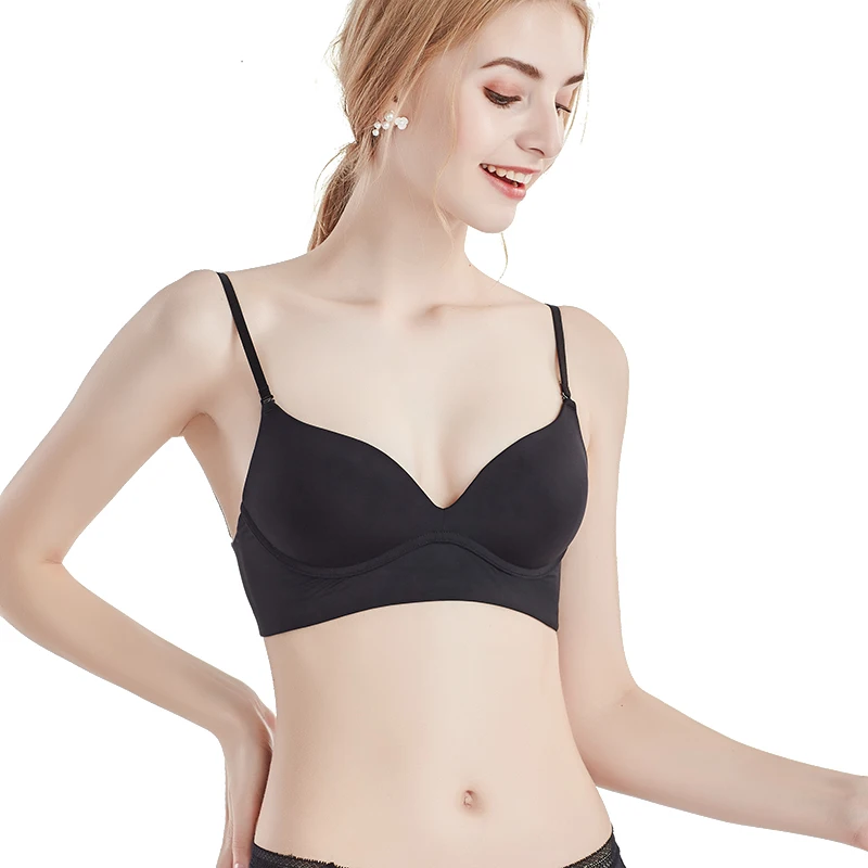 

New Design Fashion Womens Underwear Wire Free Seamless Bra Comfortable Plain Push Up Bra, Customized color