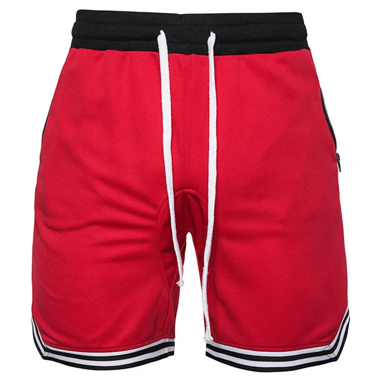 

wholesale custom logo mens sports gym shorts mesh shorts for men with zipper