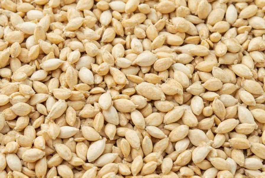 Traditional preparation of white cumin seeds in mortar and pestle