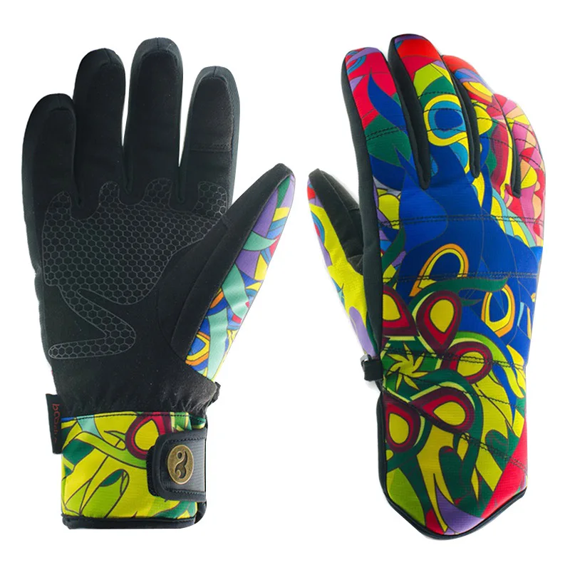 

Winter Warm Snowboarding Ski Gloves Children Kids Snow Mittens Waterproof Skiing Breathable Air, 2 colors to choose