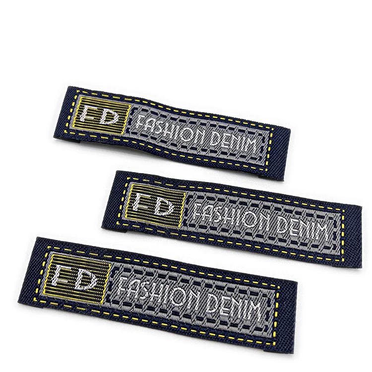 

Fashion Design Brand Logo Damask Cotton Clothing Labels Customized Woven Label For Jeans, Custom color