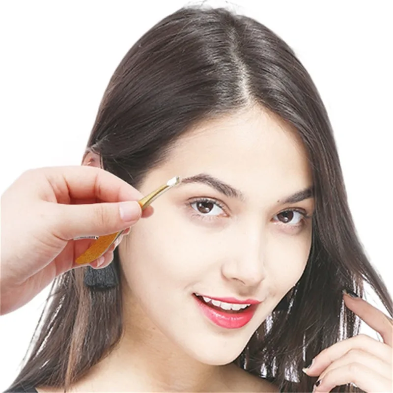 

1PC Hot Sale Stainless Steel Tweezers Eyebrow Face Nose Hair Clip Remover Tool