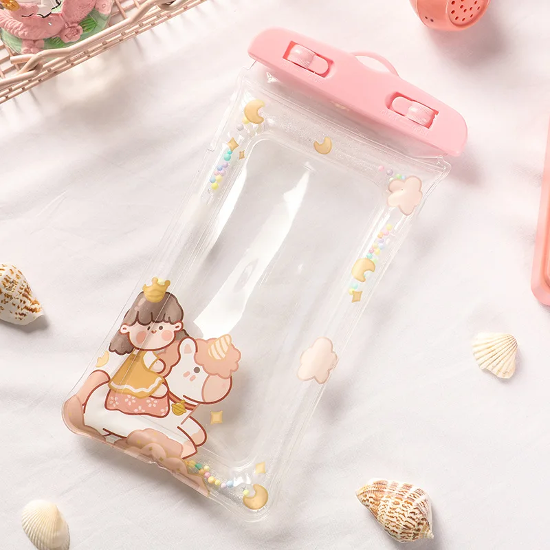 

2021 sell like hot cakes transparent lovely cartoon mobile phone waterproof bag transparent PVC