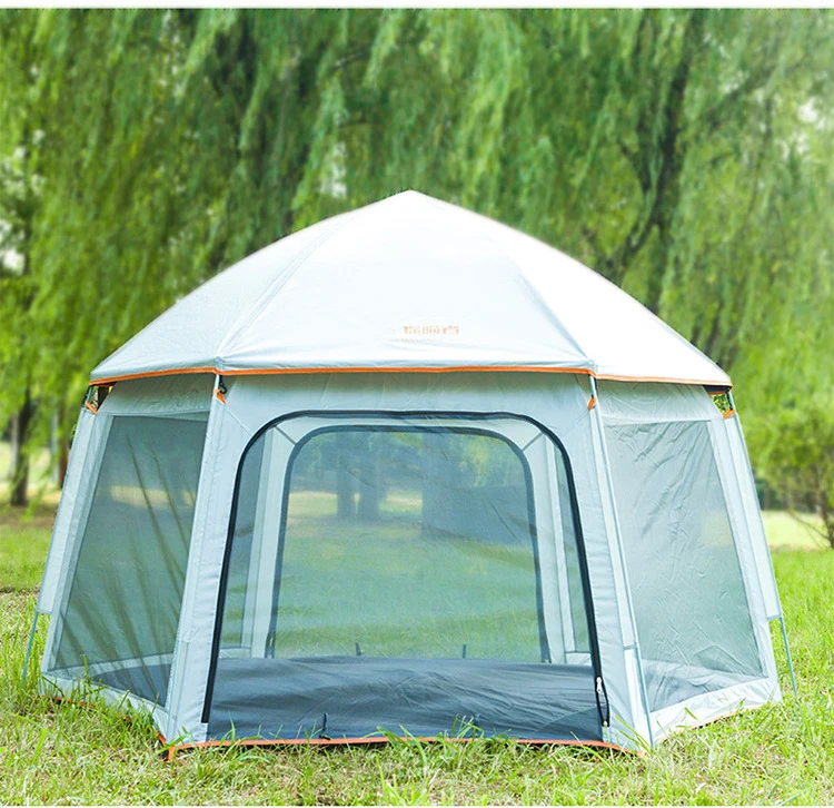 

Custom indoor/outdoor 2-3-4 people double layer thickening waterproof family park tents full automatic camping tent