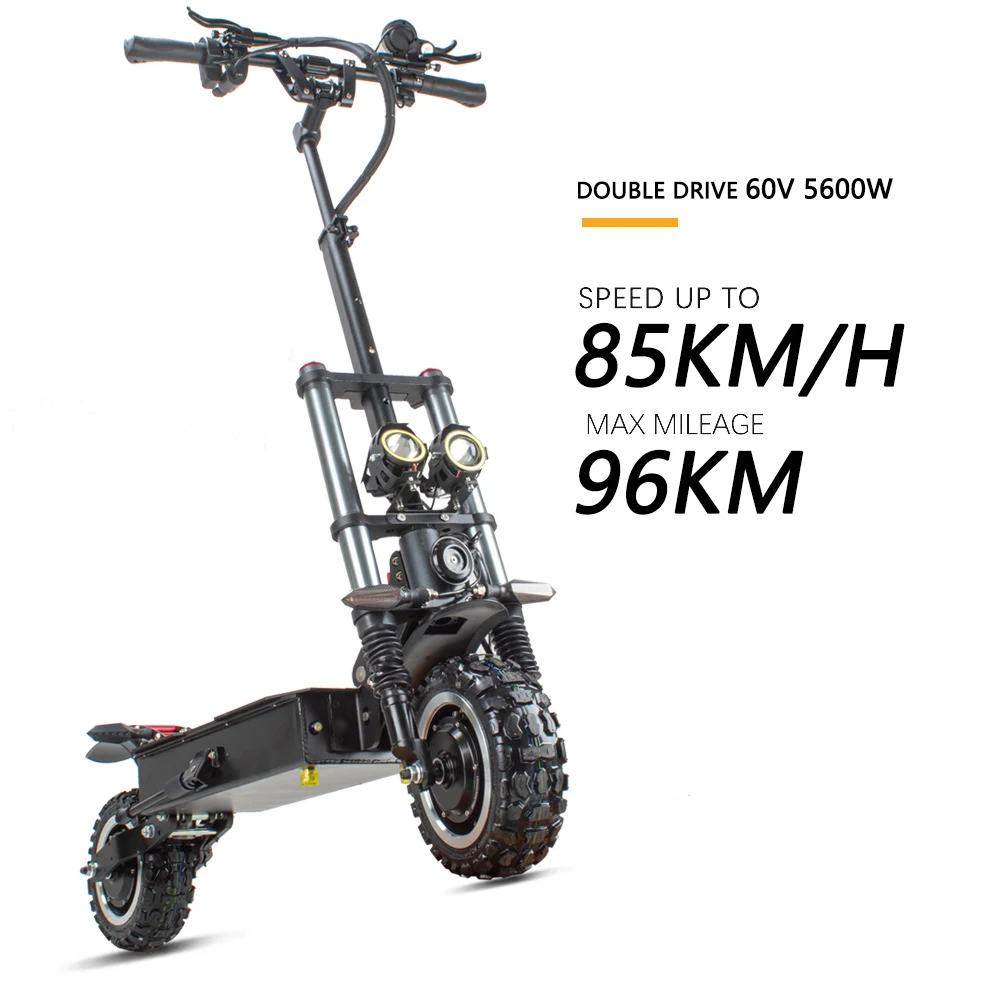 

EU Stock Trottinette Electrique 60V 5600W Dual Motor Electric Scooter Adult Halo Knight T107