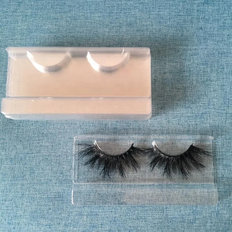 

high quality clear lash tray 25mm mink eyelash tray empty plastic packaging