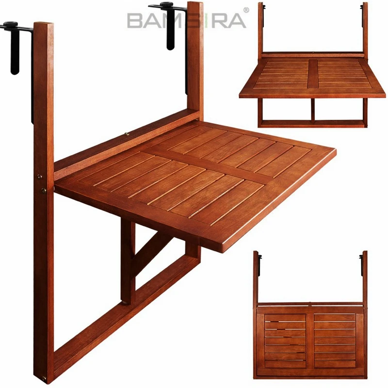 
Foldable Hanging Balcony Table Made from Durable Bamboo/Bamsira_BSCI 