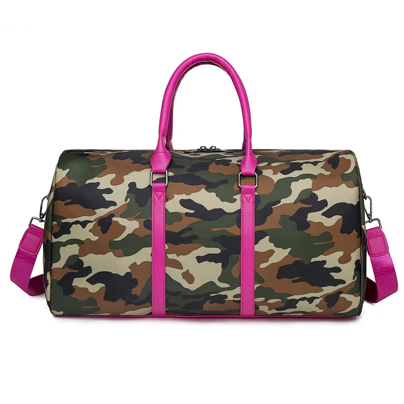 

Leopard print travel bag large capacity handbag for women short distance fashionable versatile waterproof gym bag, Cow print, leopard print, camouflage