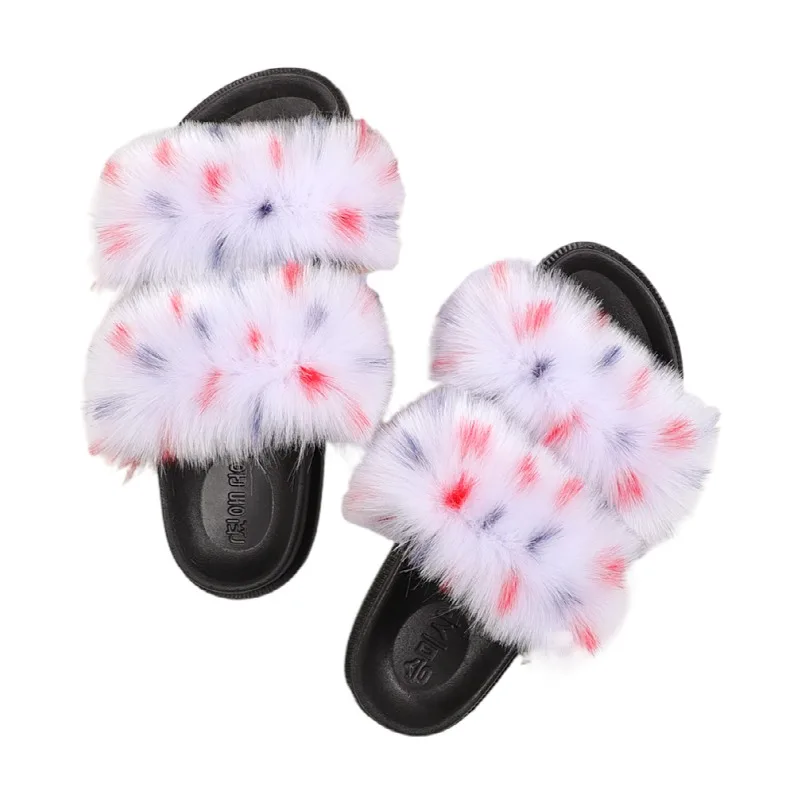 

women's summer new fashion fur slipper, Show as pictures